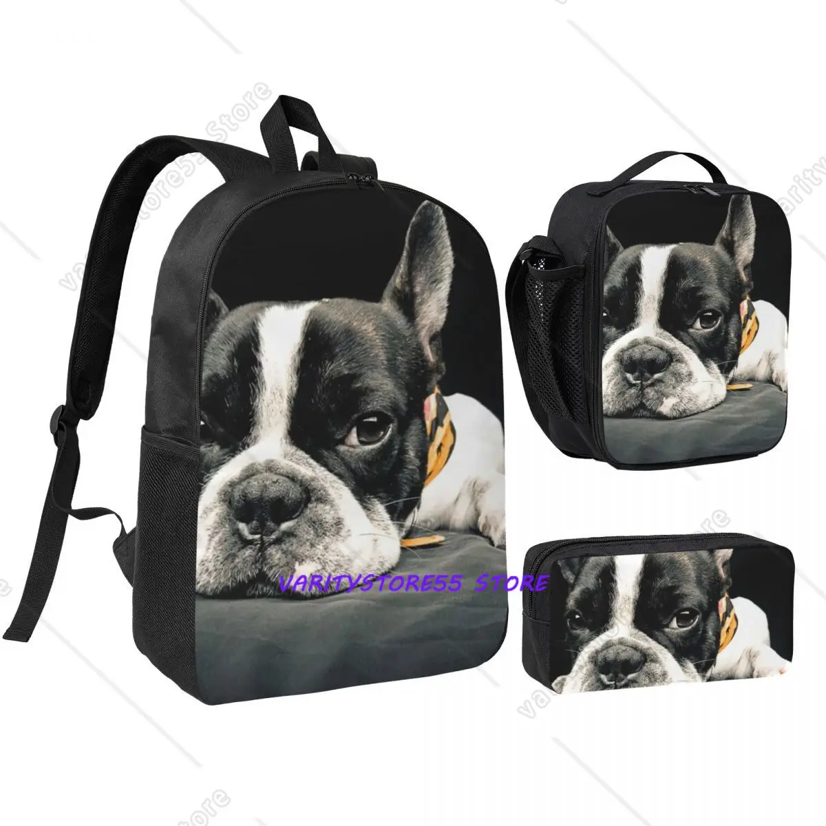 Black Boston Terrier Backpack Boys Girls BookBag School Bag Shoulder Bags 3ps Insulated Lunch Bag Pencil Case
Black Boston Terrier Backpack Boys Girls BookBag School Bag Shoulder Bags 3ps Insulated Lunch Bag Pencil Case