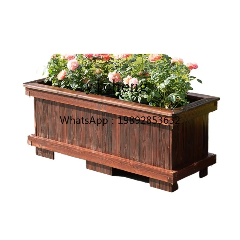 Antiseptic Wood Flower Box Outdoor Rectangular Planter Vegetable Special Box Solid Wood Large
Antiseptic Wood Flower Box Outdoor Rectangular Planter Vegetable Special Box Solid Wood Large