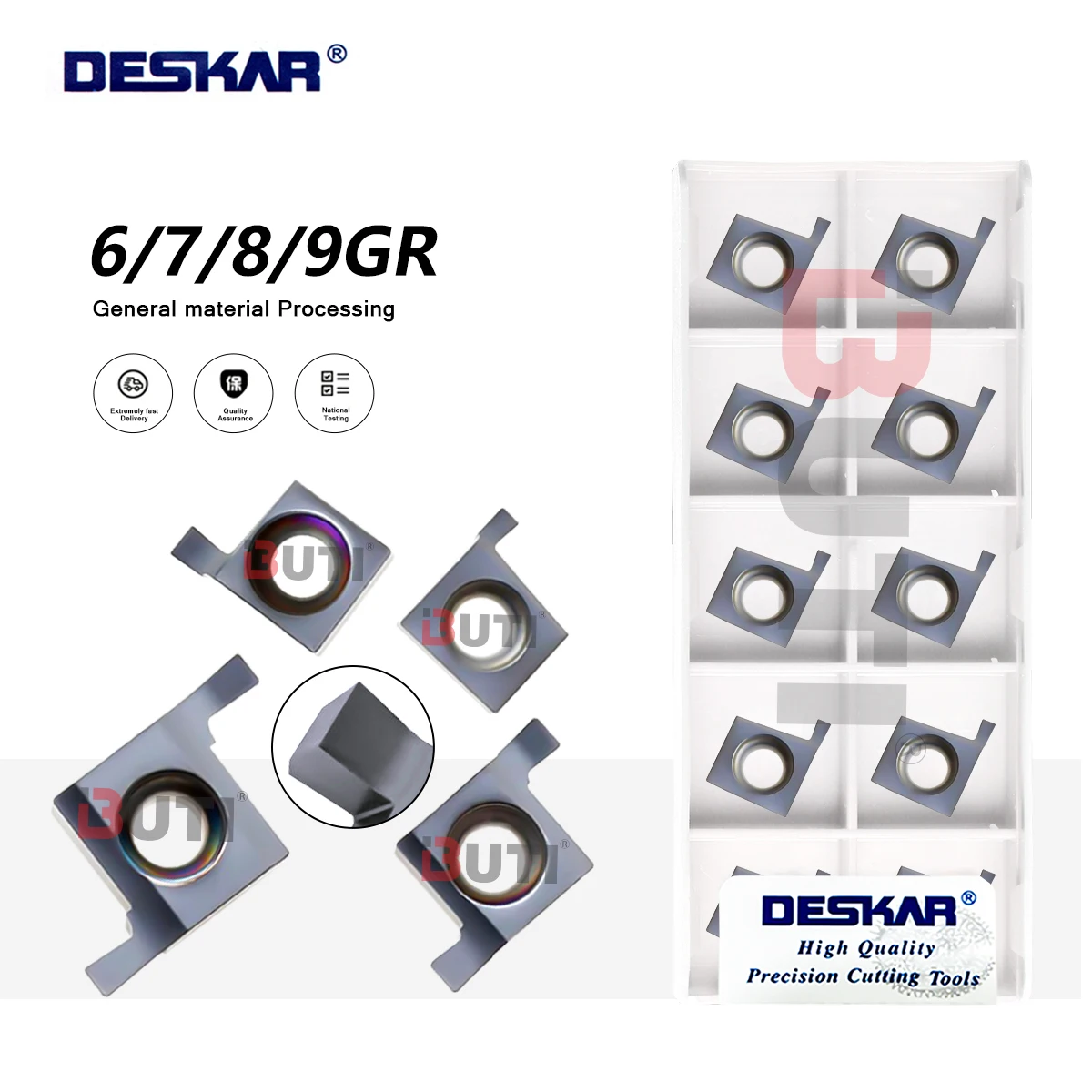 6/7/8/9GR DESKAR Grooving Blade 6GR 7GR 8GR 9GR 100 150 200 300 LDA 100% Original Numerical Control Small Inner Hole Slot Blade
6/7/8/9GR DESKAR Grooving Blade 6GR 7GR 8GR 9GR 100 150 200 300 LDA 100% Original Numerical Control Small Inner Hole Slot Blade