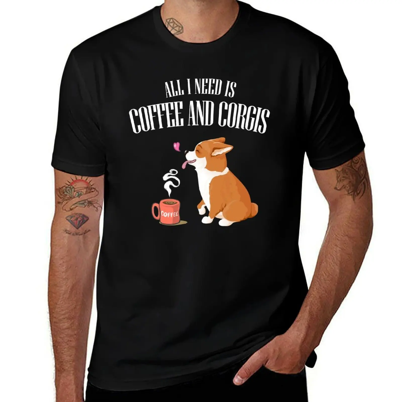 ALL YOU IS NEED COFFEE AND CORGI T-Shirt Casual All Match Short Sleeve T-Shirt
ALL YOU IS NEED COFFEE AND CORGI T-Shirt Casual All Match Short Sleeve T-Shirt