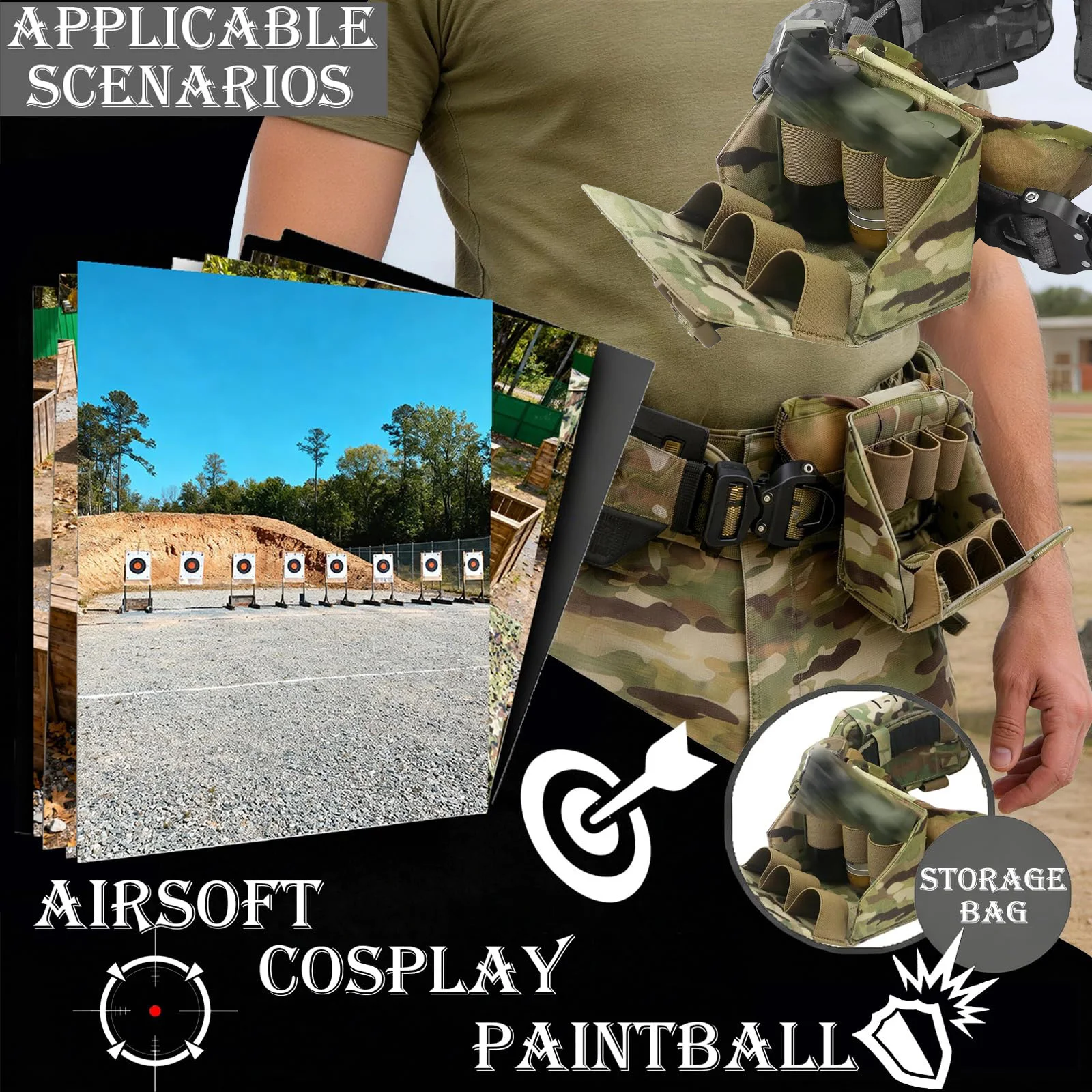 Tactical MOLLE 40mm Flash Smoke Grenade Carrying Pouch 6-Cell Large-capacity Belt-mounted Accessory Pouch Gear Attachment Pouch
Tactical MOLLE 40mm Flash Smoke Grenade Carrying Pouch 6-Cell Large-capacity Belt-mounted Accessory Pouch Gear Attachment Pouch