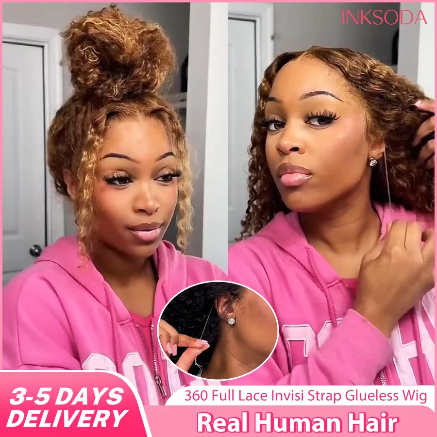 220% Density 18-34 Inch Highlight P4/27 Honey Blonde 360 Full Lace Wig High Light Curly Human Hair Pre-Plucked Deep Wave Glueless Invisible Strap Lace Frontal Wig Deep Wave Glueless Invisible Strap Lace Frontal Wig
220% Density 18-34 Inch Highlight P4/27 Honey Blonde 360 Full Lace Wig High Light Curly Human Hair Pre-Plucked Deep Wave Glueless Invisible Strap Lace Frontal Wig Deep Wave Glueless Invisible Strap Lace Frontal Wig