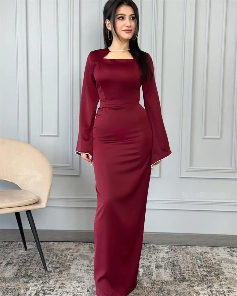 Customized Long Sleeves Evening Dresses O-Neck Floor Length Prom Dresses Vestidos De Noches Party Gowns
Customized Long Sleeves Evening Dresses O-Neck Floor Length Prom Dresses Vestidos De Noches Party Gowns
