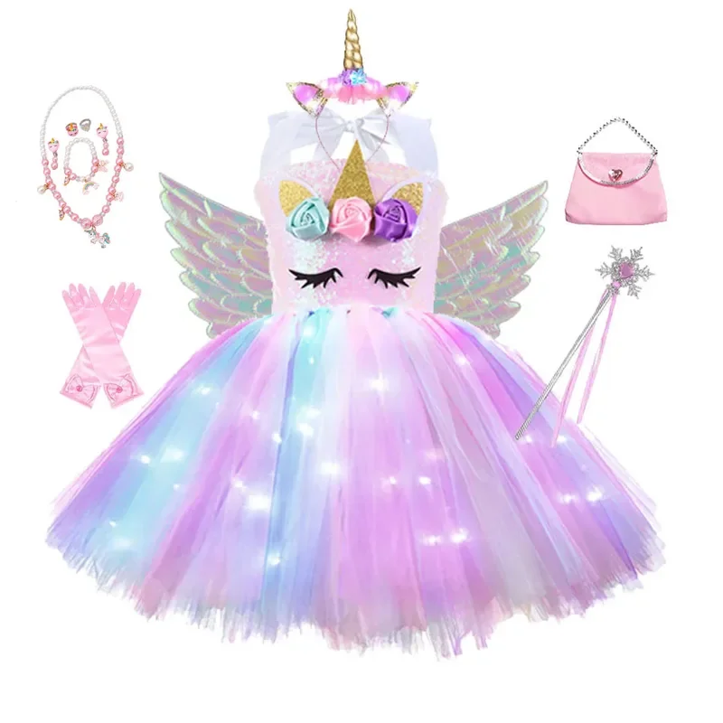 Girls shiny unicorn tutu dress glowing kids unicorn dresses for girls Hallowmas Party Princess dress children clothing vestidos
Girls shiny unicorn tutu dress glowing kids unicorn dresses for girls Hallowmas Party Princess dress children clothing vestidos