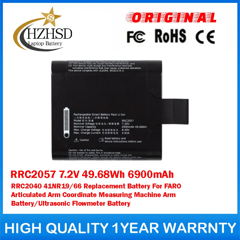 Аккумулятор RRC2057 7.2V 49.68Wh 6900mAh (аналог RRC2040 41NR19/66) для измерительного комплекса FARO Articulated Arm Coordinate Measuring Machine
Аккумулятор RRC2057 7.2V 49.68Wh 6900mAh (аналог RRC2040 41NR19/66) для измерительного комплекса FARO Articulated Arm Coordinate Measuring Machine