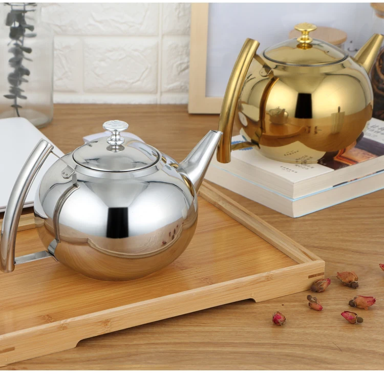 Stainless Steel Teapot Hotel Teapot with Strainer Hotel Coffee Pot Restaurant with Induction Cooker Teapot
Stainless Steel Teapot Hotel Teapot with Strainer Hotel Coffee Pot Restaurant with Induction Cooker Teapot