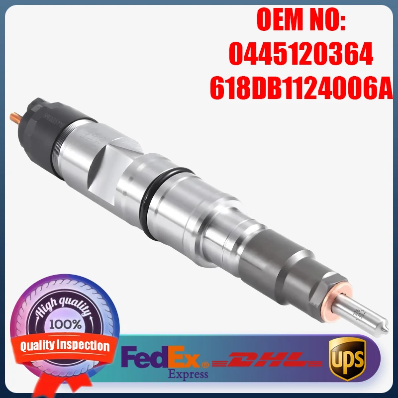 High-Quality Common Rail Fuel Injector 0445120364 618DB1124006A Diesel Engine Parts for CAMC Truck
High-Quality Common Rail Fuel Injector 0445120364 618DB1124006A Diesel Engine Parts for CAMC Truck