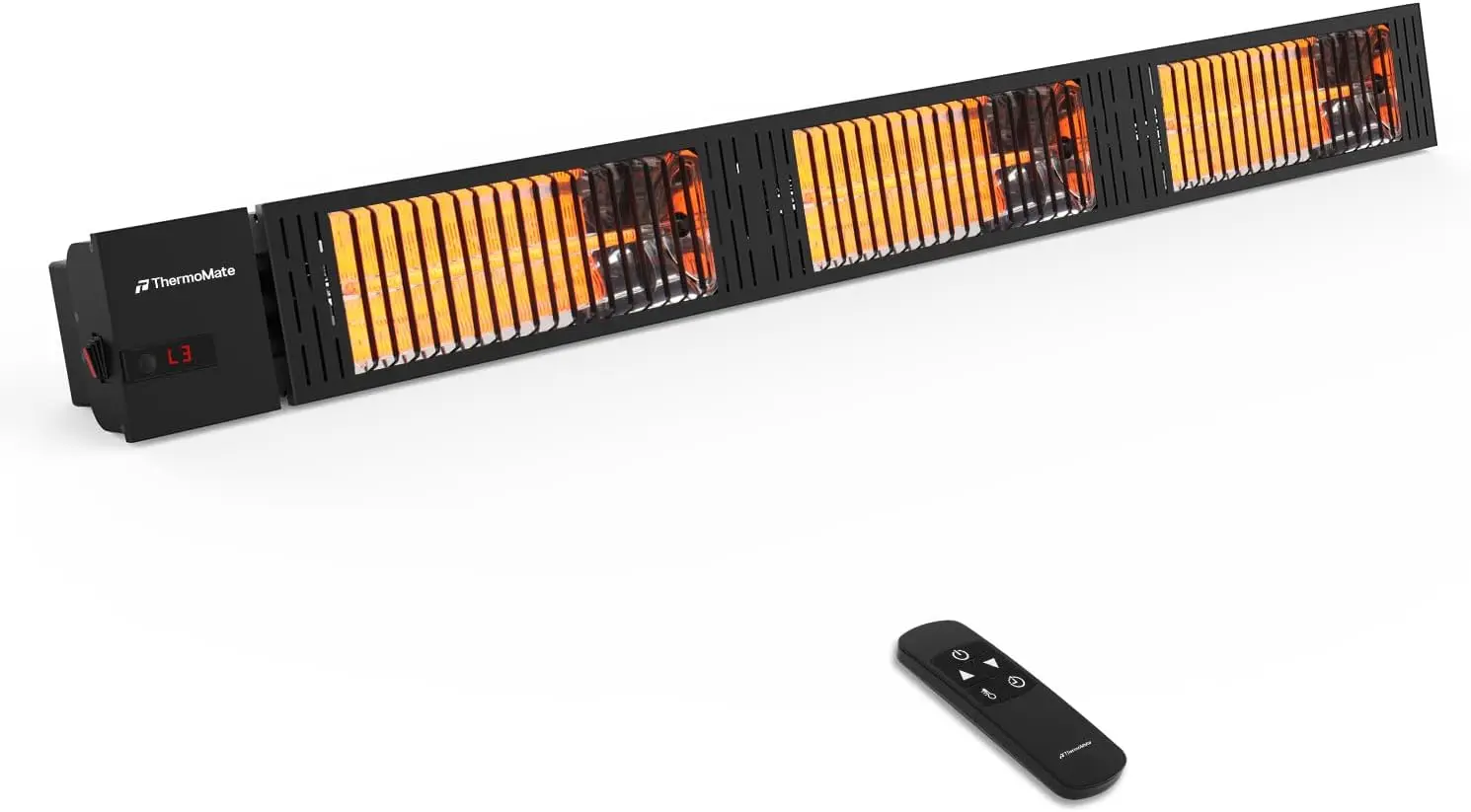 ThermoMate Infrared Outdoor Patio Heater, 4500W Carbon Fiber Heating for Porch, Deck, Garage with Remote 24 Hours Timer, Hard Wired
ThermoMate Infrared Outdoor Patio Heater, 4500W Carbon Fiber Heating for Porch, Deck, Garage with Remote 24 Hours Timer, Hard Wired