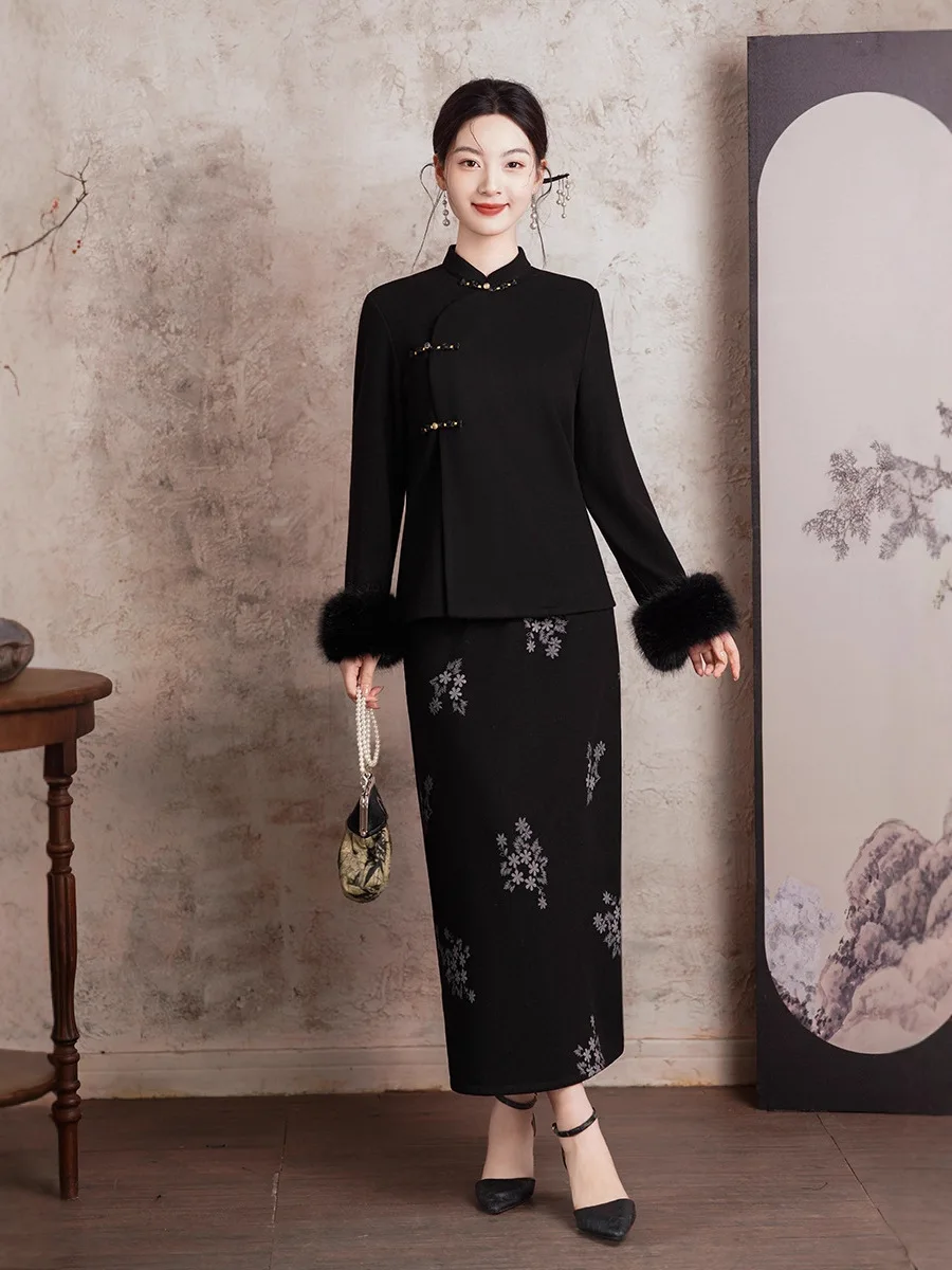 Новый Qipao 2300, осенне-зимний комплект в китайском стиле, элегантный темпераментный жаккардовый композитный супермягкий комплект для похудения, черный
Новый Qipao 2300, осенне-зимний комплект в китайском стиле, элегантный темпераментный жаккардовый композитный супермягкий комплект для похудения, черный