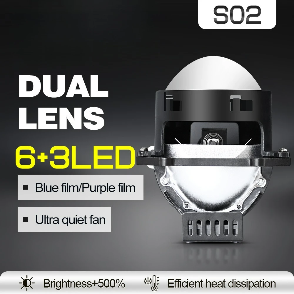 S02 double lamp cup 3 inch double optical lens high power 65W laser lens far and near integration H4 H7 H11 universal
S02 double lamp cup 3 inch double optical lens high power 65W laser lens far and near integration H4 H7 H11 universal