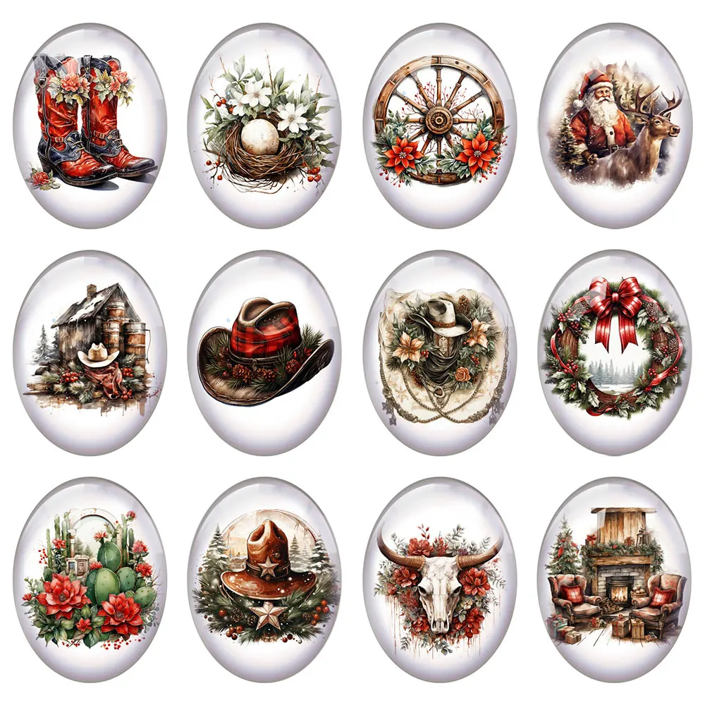 10pcs/lot Christmas X-mas Winter Western Cowboy Oval Photo Glass Cabochon Charms Flatback Demo Cameo For Diy Jewelry Making
10pcs/lot Christmas X-mas Winter Western Cowboy Oval Photo Glass Cabochon Charms Flatback Demo Cameo For Diy Jewelry Making
