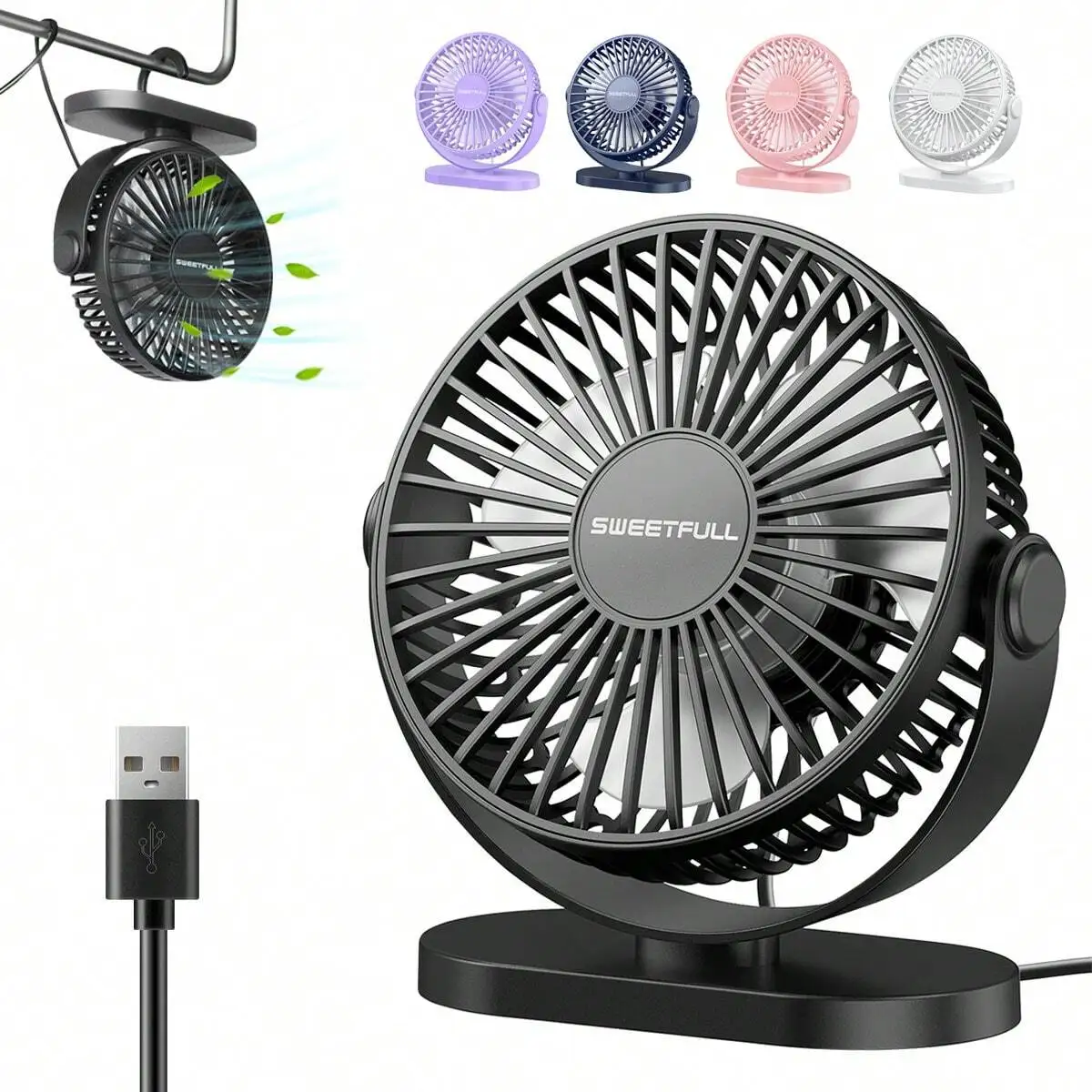 USB Powered Desktop Fan, 90° Adjustable Angle, Hidden Hook Design, 3 Speed Settings, Freestanding Or Wall-Mountable, High Air Flow, Effective Cooling, Suitable For Bedroom, Kitchen, Office
USB Powered Desktop Fan, 90° Adjustable Angle, Hidden Hook Design, 3 Speed Settings, Freestanding Or Wall-Mountable, High Air Flow, Effective Cooling, Suitable For Bedroom, Kitchen, Office