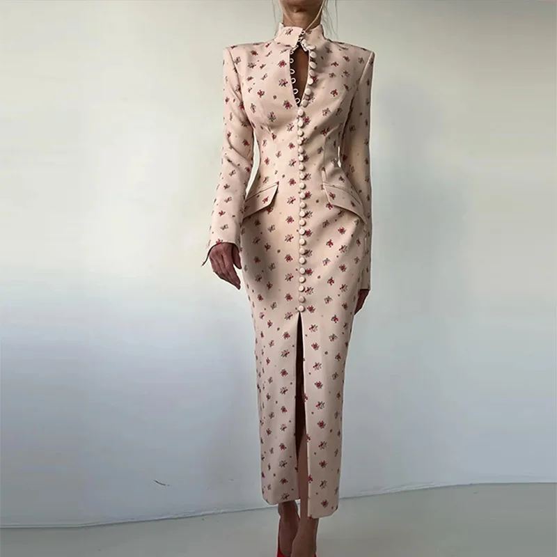 Elegant Polka Dot Button Split Bodycon Dress Dresses Spring Summer Matching Set
Elegant Polka Dot Button Split Bodycon Dress Dresses Spring Summer Matching Set
