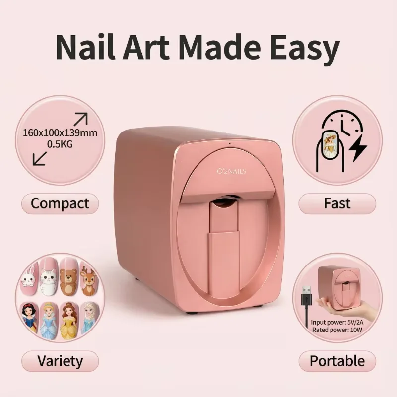 Portable 3D Nail Art Printer