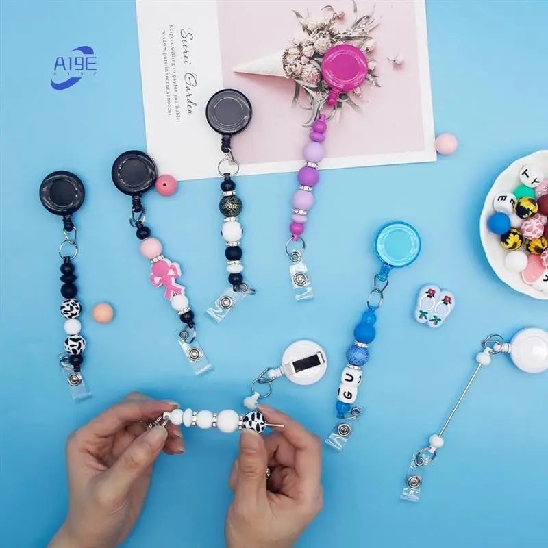 A19E-20 PCS Beaded Retractable Badge Reel Clip, DIY Badge Clip Retractable Clip With Blank Beaded Keychain Rod
A19E-20 PCS Beaded Retractable Badge Reel Clip, DIY Badge Clip Retractable Clip With Blank Beaded Keychain Rod