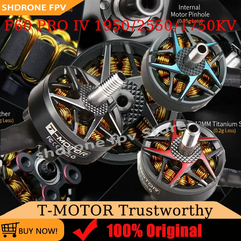 T-Motor F60 Pro IV V2.0 Brushless Motor 1750/1950/2550KV 4-6S liPo Support 4mm Shaft for FPV Racing Drone High-Speed Power Kit
T-Motor F60 Pro IV V2.0 Brushless Motor 1750/1950/2550KV 4-6S liPo Support 4mm Shaft for FPV Racing Drone High-Speed Power Kit