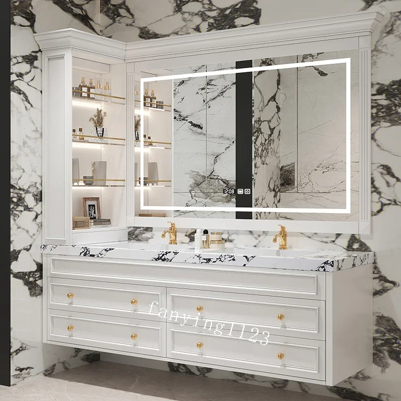 French Stone Bathroom Cabinet Combination Luxury Stand Mirror Bathroom Cabinet American Wash Basin Banyo Dolabi Furniture
French Stone Bathroom Cabinet Combination Luxury Stand Mirror Bathroom Cabinet American Wash Basin Banyo Dolabi Furniture