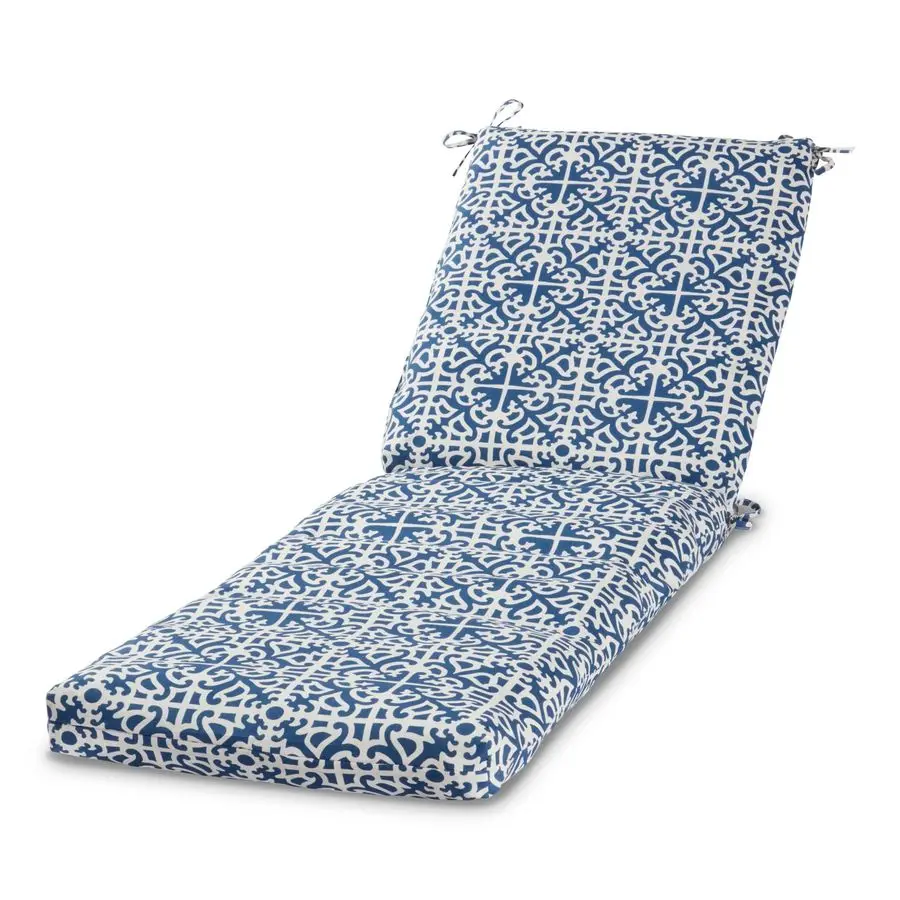 Outdoor Reversible Chaise Lounge Chair Cushion, Azure
Outdoor Reversible Chaise Lounge Chair Cushion, Azure