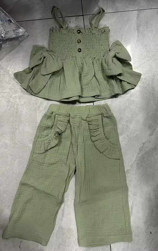 Baby Girl 2Pcs Summer Outfits Sleeveless Shirred Cami Tops + Wide Leg Pants Set Toddler Clothes
Baby Girl 2Pcs Summer Outfits Sleeveless Shirred Cami Tops + Wide Leg Pants Set Toddler Clothes