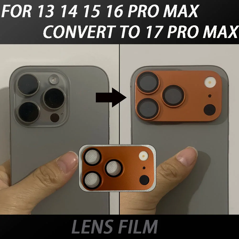 For iPhone 16 Pro Max 14 15 To Change 17 Pro Max Camera Lens Protective Cover Modification Camera Lens Metal Film Tempered Glass
For iPhone 16 Pro Max 14 15 To Change 17 Pro Max Camera Lens Protective Cover Modification Camera Lens Metal Film Tempered Glass