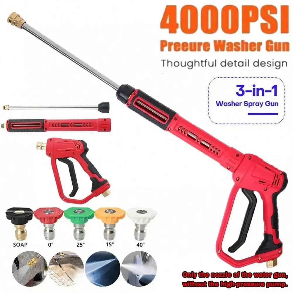 Pressure 4000PSI Car Power Washer Gun Spray Wand Lance Nozzle And Hose Kit
Pressure 4000PSI Car Power Washer Gun Spray Wand Lance Nozzle And Hose Kit