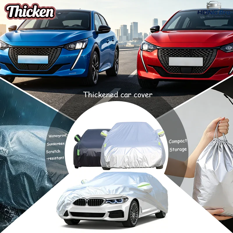 For Peugeot e-208 / 208 GT 2019-2024 Full Car Cover Oxford Cloth, Outdoor Sun & UV Protection, Rain/Snow/Dust
For Peugeot e-208 / 208 GT 2019-2024 Full Car Cover Oxford Cloth, Outdoor Sun & UV Protection, Rain/Snow/Dust