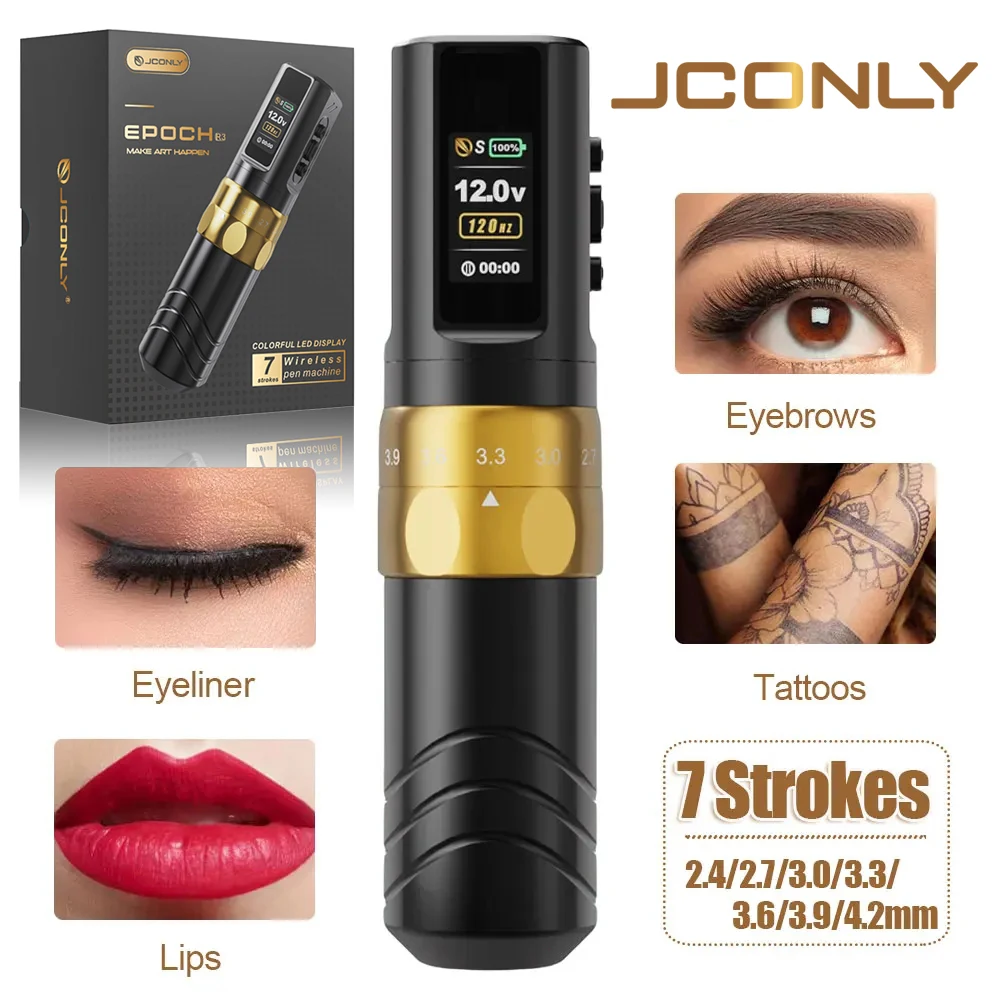 Беспроводная тату-машинка JCONLY EPOCH с регулируемым ходом 2.4-4.2 мм, бесщеточным мотором и аккумулятором 2000 мАч для тату-мастеров
Беспроводная тату-машинка JCONLY EPOCH с регулируемым ходом 2.4-4.2 мм, бесщеточным мотором и аккумулятором 2000 мАч для тату-мастеров