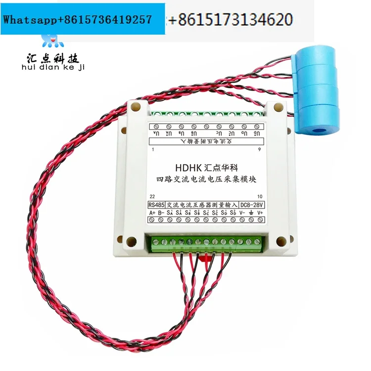 Multi channel 4-channel AC current and voltage acquisition module power measurement transmitter sensor RS485
Multi channel 4-channel AC current and voltage acquisition module power measurement transmitter sensor RS485
