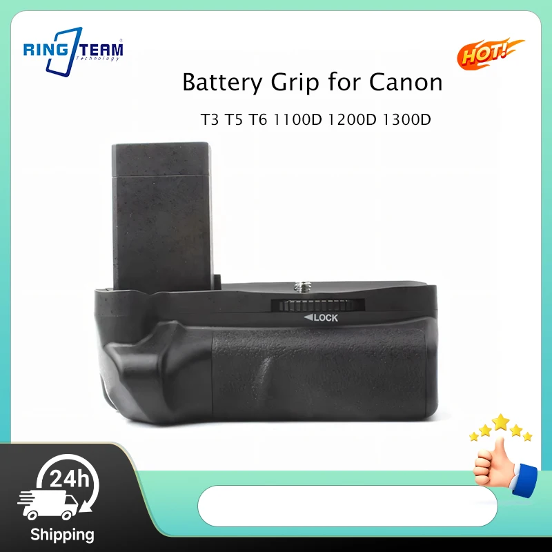 Camera Battery Grip for Canon 1100D T3 T5 T6 1200D 1300D Dual LP-E10 Battery Holder Anti-slip Vertical Shooting Grip
Camera Battery Grip for Canon 1100D T3 T5 T6 1200D 1300D Dual LP-E10 Battery Holder Anti-slip Vertical Shooting Grip