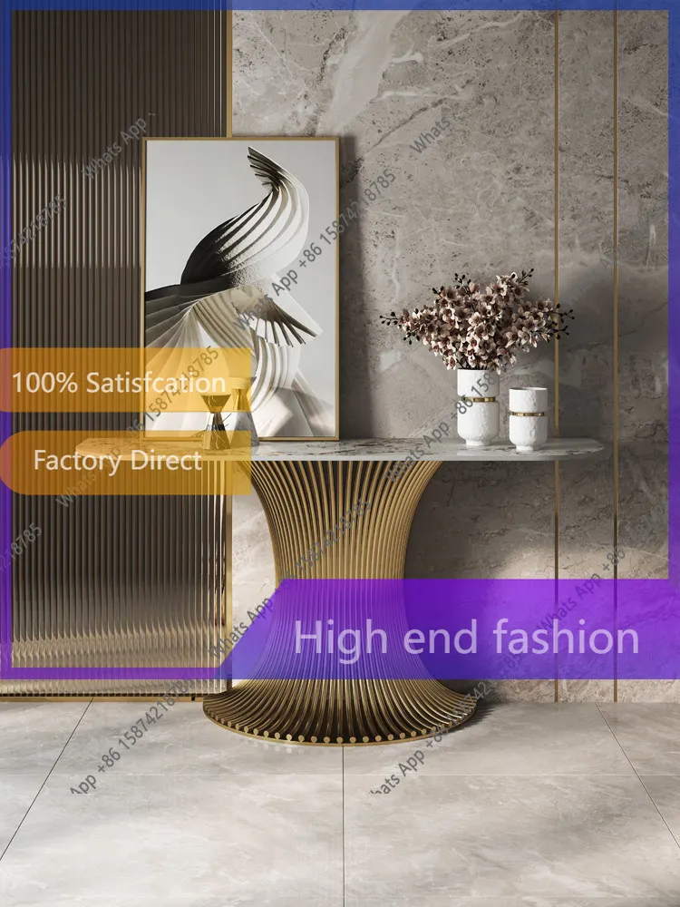 TN Light luxury entrance table Modern simple villa entrance door Stainless steel aisle rock slab decorative cabinet
TN Light luxury entrance table Modern simple villa entrance door Stainless steel aisle rock slab decorative cabinet