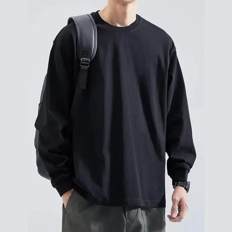Autumn White Solid Color Men's T-shirt Simple Round Face Long Sleeve T Shirt Loose Fit Cotton Casual Men T-shirts
Autumn White Solid Color Men's T-shirt Simple Round Face Long Sleeve T Shirt Loose Fit Cotton Casual Men T-shirts