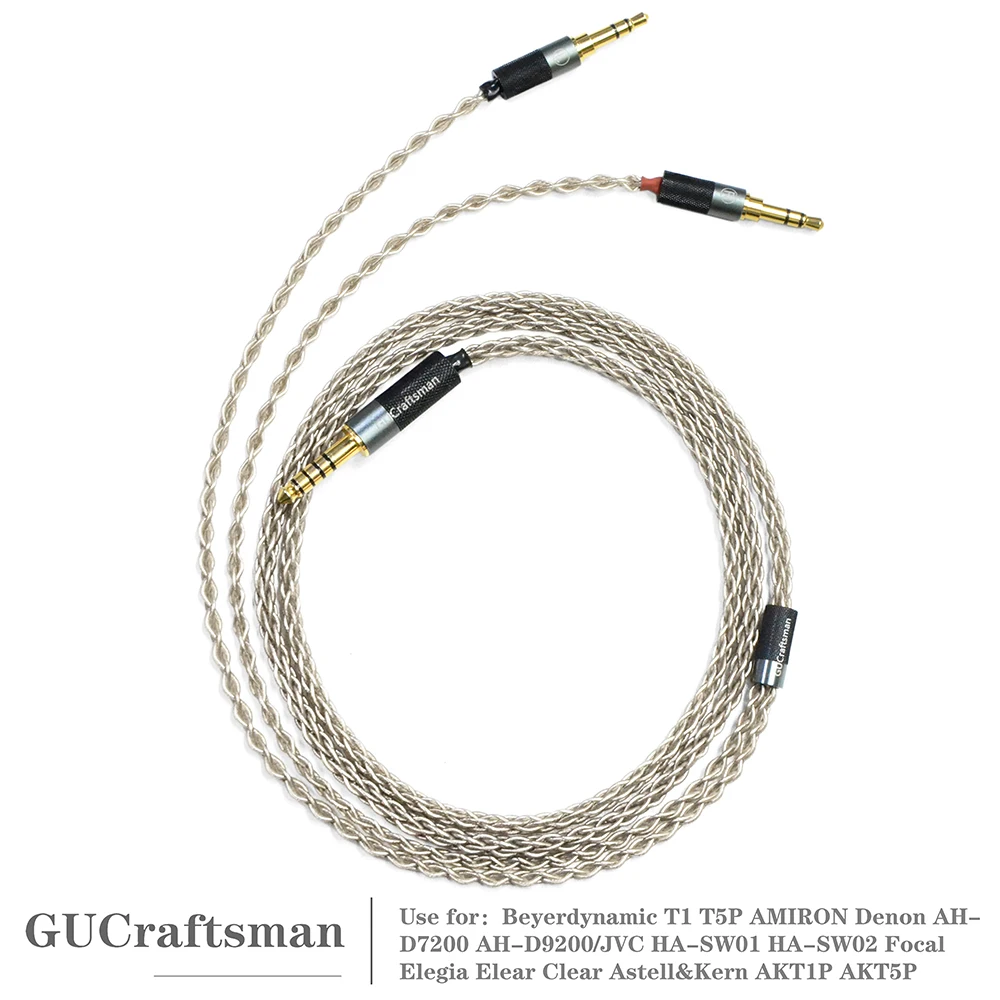 GUCraftsman 6N однокристальный серебряный кабель для наушников для Beyerdynamic T1 T5 2nd Amiron Clear Elear Elegia AH-D9200 AKT5P
GUCraftsman 6N однокристальный серебряный кабель для наушников для Beyerdynamic T1 T5 2nd Amiron Clear Elear Elegia AH-D9200 AKT5P
