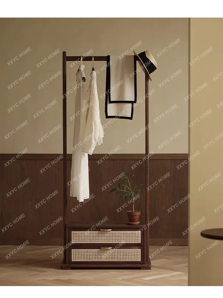 XX black walnut all solid wood coat rack floor-to-ceiling storage modern simple bedroom double-layer rattan
XX black walnut all solid wood coat rack floor-to-ceiling storage modern simple bedroom double-layer rattan