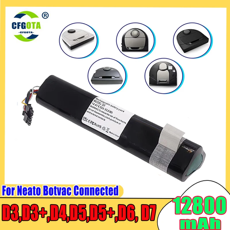 Original 14.4V 12.8Ah Replacement Battery for Neato Botvac D3,D4,D5,D6,D7 Robotic Vacuum Cleaners,945-0225/205-0011Model Number
Original 14.4V 12.8Ah Replacement Battery for Neato Botvac D3,D4,D5,D6,D7 Robotic Vacuum Cleaners,945-0225/205-0011Model Number