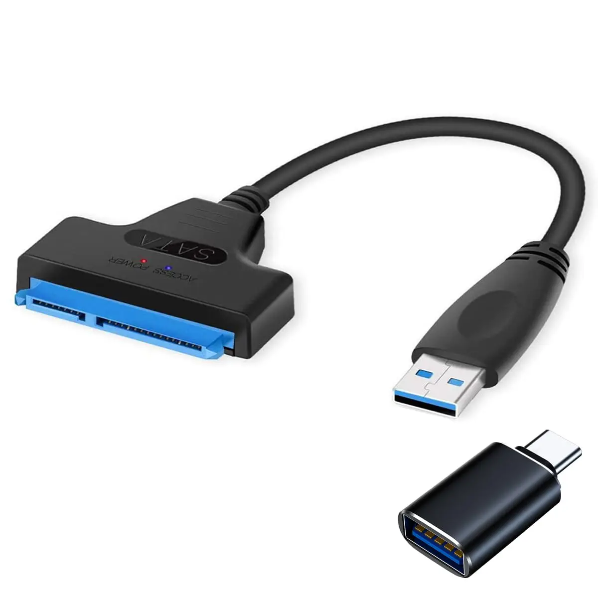 SATA to USB 3.0 Adapter for 2.5" SSD/HDD, 2-in-1 Type-C & Type-A, 5Gbps Fast Transfer
SATA to USB 3.0 Adapter for 2.5" SSD/HDD, 2-in-1 Type-C & Type-A, 5Gbps Fast Transfer
