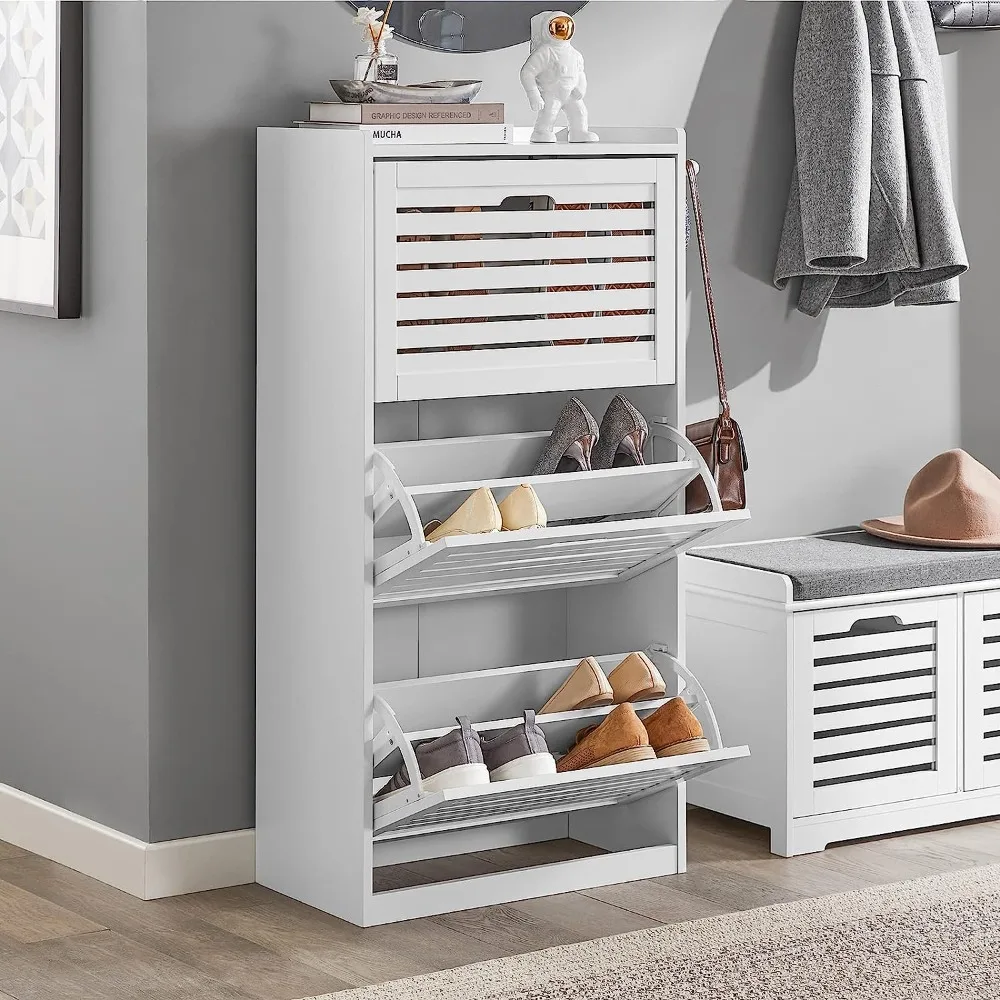 White & Natural 3 Flip-Drawers Shoe Cabinet Furniture Shoe Storage Bench Organizer Living Room Home
White & Natural 3 Flip-Drawers Shoe Cabinet Furniture Shoe Storage Bench Organizer Living Room Home