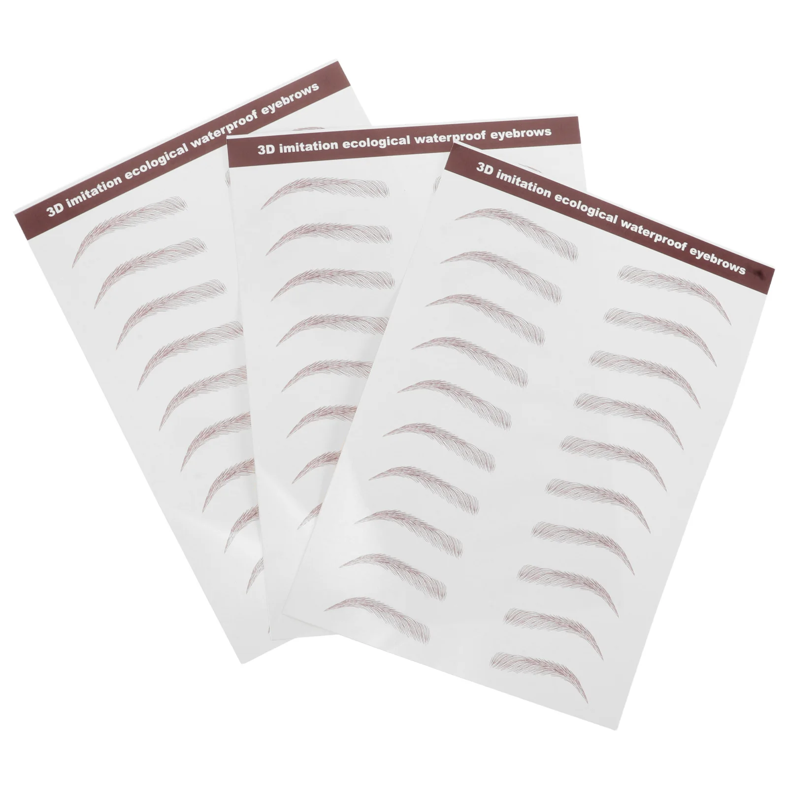 3 Sheets Waterproof Eyebrow Stickers Hair Like Transfers Temporary Peel Off Grooming Stickers Arch Style For Women Girls Brown
3 Sheets Waterproof Eyebrow Stickers Hair Like Transfers Temporary Peel Off Grooming Stickers Arch Style For Women Girls Brown