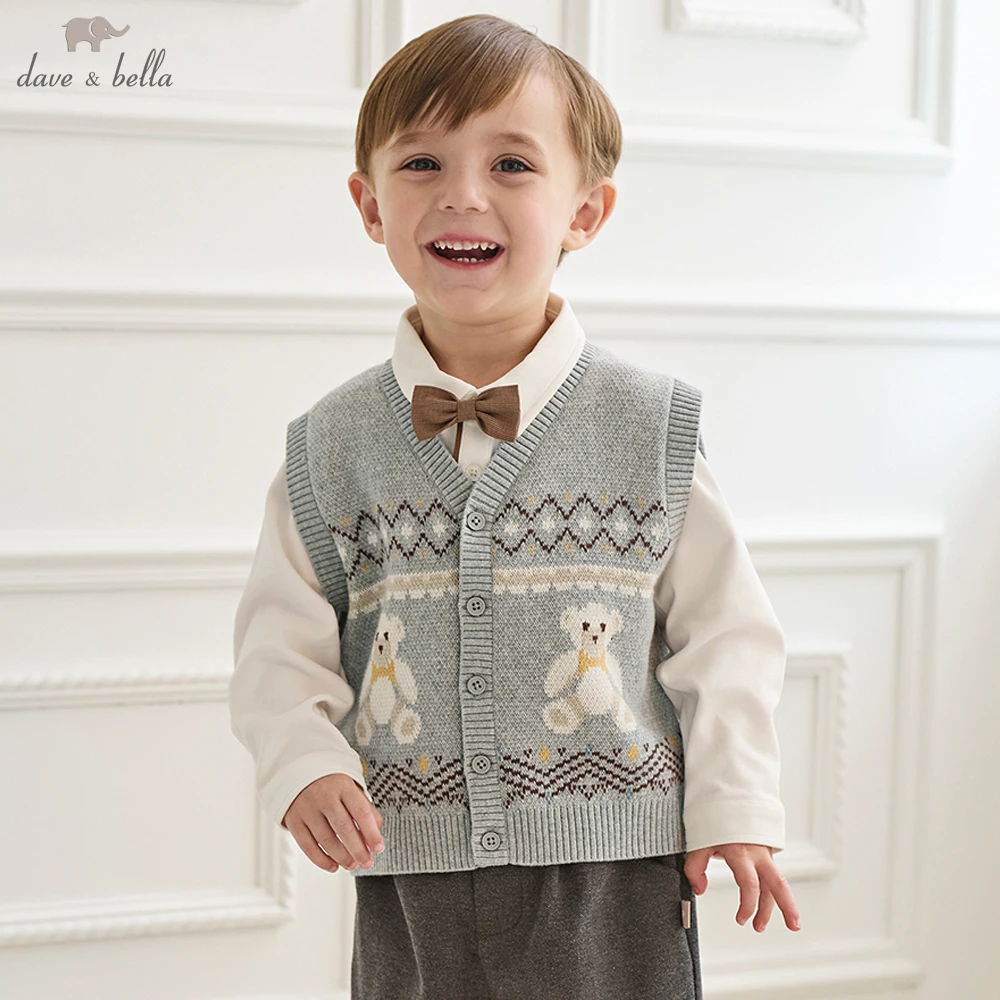 Dave Bella Autumn Spring Sleeveless Sweater Vest for Boys Kids Cotton Sweater Outerwear Children Vest Clothes DB3253613
Dave Bella Autumn Spring Sleeveless Sweater Vest for Boys Kids Cotton Sweater Outerwear Children Vest Clothes DB3253613