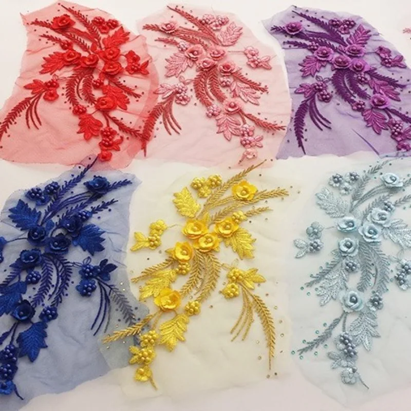 1 Pair of Beaded Embroidered 3D Flower Patches for DIY Lace Wedding Children's and Performance Costume Embellishments
1 Pair of Beaded Embroidered 3D Flower Patches for DIY Lace Wedding Children's and Performance Costume Embellishments