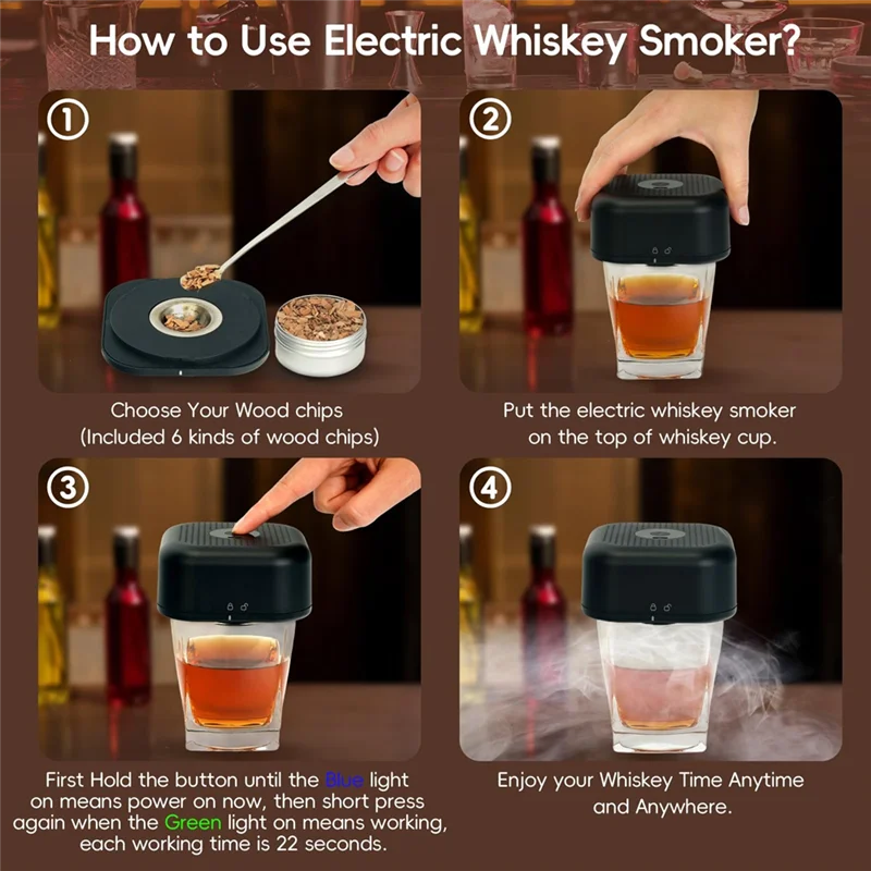 ABAE-With 6 Wood Chips Rechargeable Cocktail Smoker Kit Old Fashioned Drink Smoker Kit, Whiskey Gifts For Men,Dad,Husband
ABAE-With 6 Wood Chips Rechargeable Cocktail Smoker Kit Old Fashioned Drink Smoker Kit, Whiskey Gifts For Men,Dad,Husband