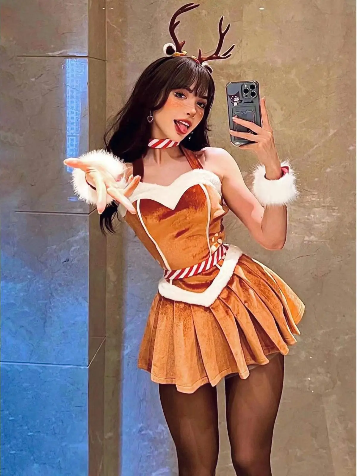Authentic Hot Girl Outfit New Year's Outfit New Year's Eve Strapless Bustier Halloween Dress Cosplay Deer Head
Authentic Hot Girl Outfit New Year's Outfit New Year's Eve Strapless Bustier Halloween Dress Cosplay Deer Head