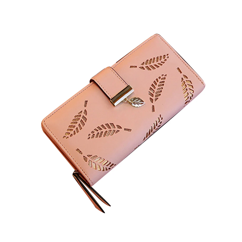 Women’s Long Leaf Bifold Wallet Leather Hollow Card Holder Purse Clutch Handbag
Women’s Long Leaf Bifold Wallet Leather Hollow Card Holder Purse Clutch Handbag