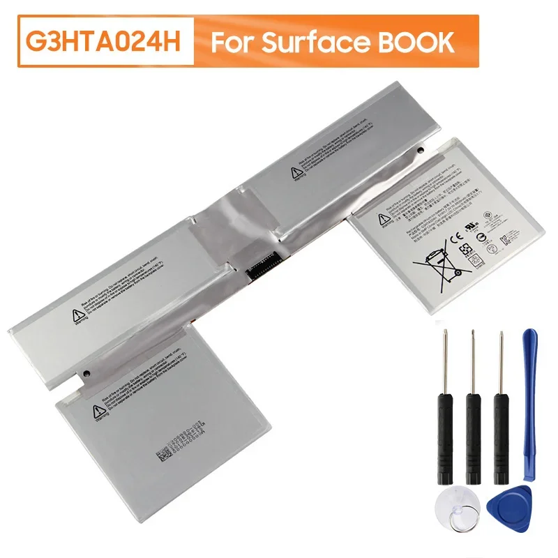 Replacement Battery G3HTA024H For Microsoft Surface BOOK G3HTA023H Rechargeable Battery 6800mAh With Free Tools
Replacement Battery G3HTA024H For Microsoft Surface BOOK G3HTA023H Rechargeable Battery 6800mAh With Free Tools