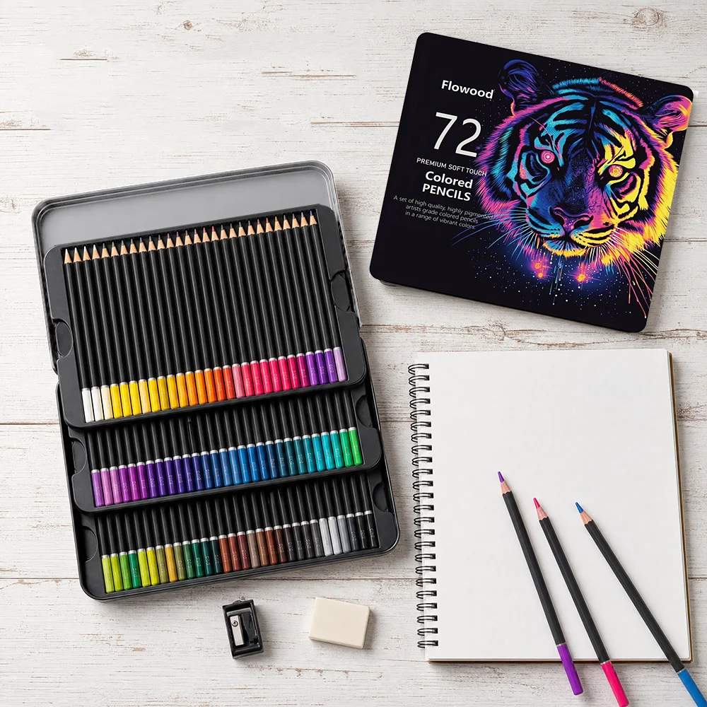 72 Colored Pencils, Artist Colored Pencils Set for Adult Coloring Books, Soft Core for Sketching Shading Blending Crafting
72 Colored Pencils, Artist Colored Pencils Set for Adult Coloring Books, Soft Core for Sketching Shading Blending Crafting