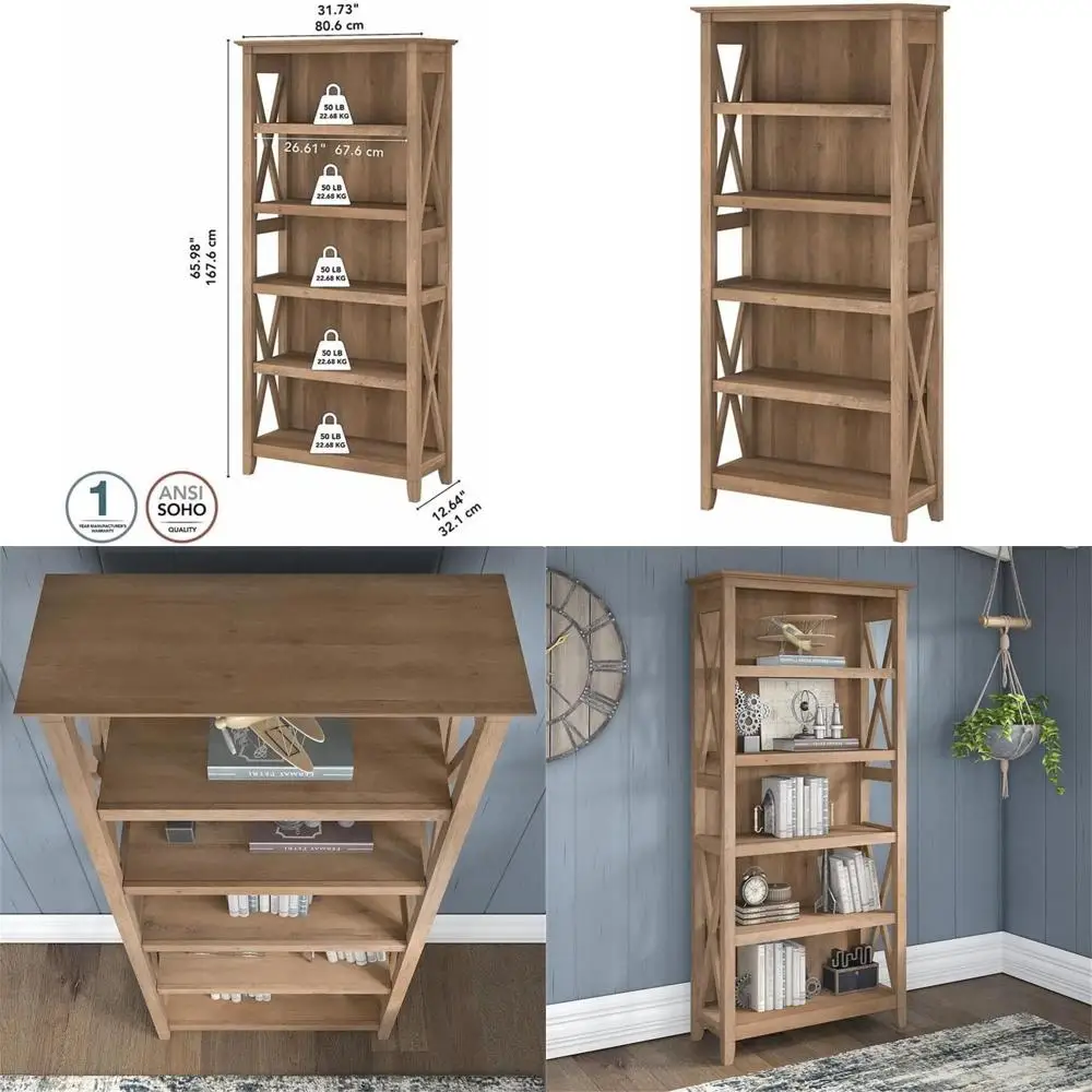 Home Square 5 Shel Wood Bookcase Set in Reclaimed Pine (Set o 2)
Home Square 5 Shel Wood Bookcase Set in Reclaimed Pine (Set o 2)