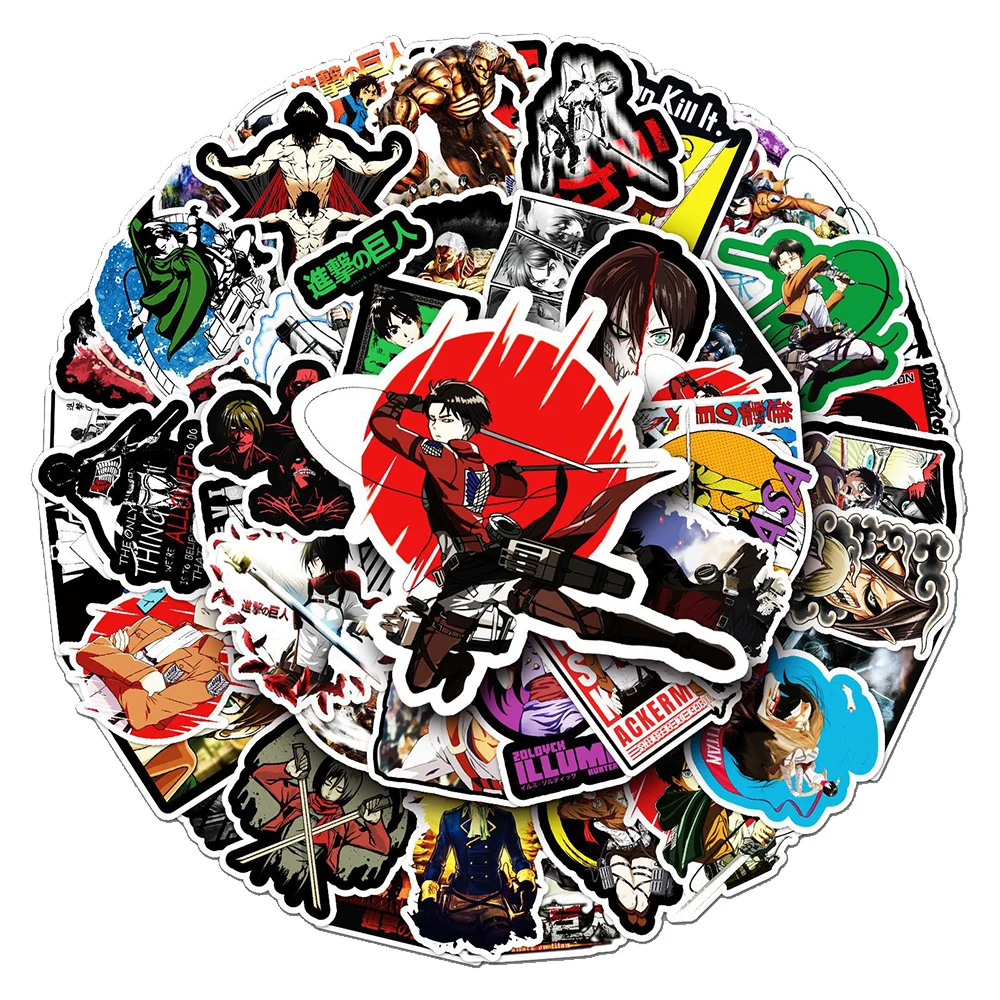 10/30/50pcs Attack on Titan Stickers Decals Toys DIY Laptop Car Motorcycle Cool Cartoon Decoration Sticker Kids Classics Toys
10/30/50pcs Attack on Titan Stickers Decals Toys DIY Laptop Car Motorcycle Cool Cartoon Decoration Sticker Kids Classics Toys