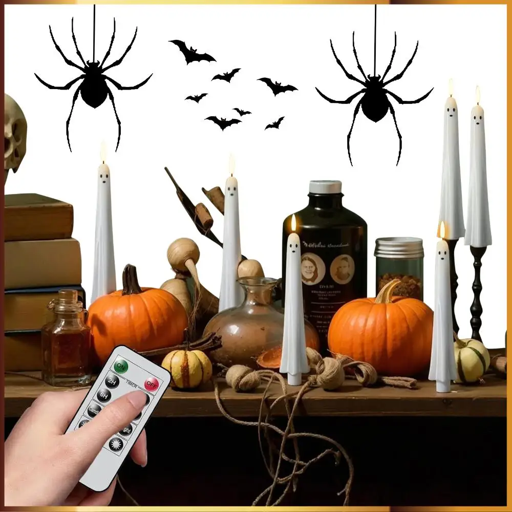 Ghost Shaped Plastic Candles Battery Operated 2/4/6 Pack White Spooky Candles LED Candles Set Halloween Dinner Decoration Indoor
Ghost Shaped Plastic Candles Battery Operated 2/4/6 Pack White Spooky Candles LED Candles Set Halloween Dinner Decoration Indoor