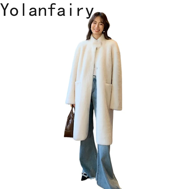YOLANFAIRY Natural Merino Sheepskin Fur Coat Women Mid-Length Real Fur Jacket Leather Fur Coats Korean Young Winter Outerwear
YOLANFAIRY Natural Merino Sheepskin Fur Coat Women Mid-Length Real Fur Jacket Leather Fur Coats Korean Young Winter Outerwear