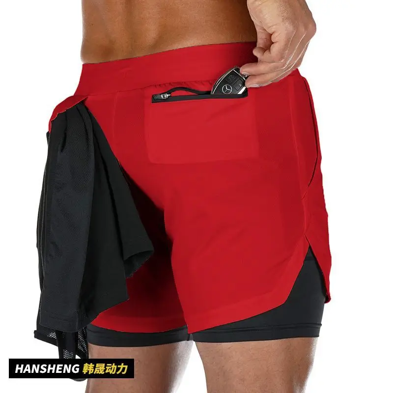 Professional Quick-drying Sports Fitness Running Shorts Male Internet Celebrity Double-layer Fake, Two-piece Training Two-in-one
Professional Quick-drying Sports Fitness Running Shorts Male Internet Celebrity Double-layer Fake, Two-piece Training Two-in-one