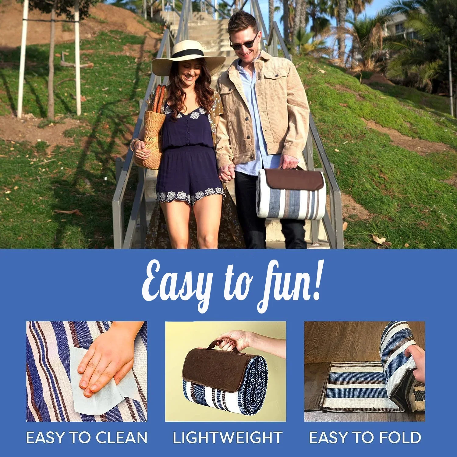 Picnic Blankets Waterproof Sandproof Foldable Outdoor Beach Blanket,for Spring Summer Camping, Park, Travel Grass
Picnic Blankets Waterproof Sandproof Foldable Outdoor Beach Blanket,for Spring Summer Camping, Park, Travel Grass